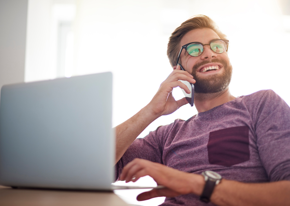 Blue-light glasses while working at a computer